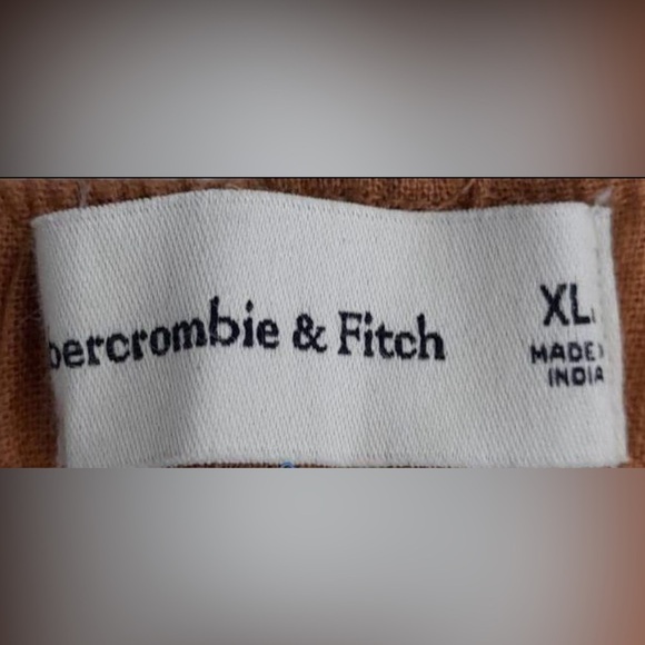 NWT Abercrombie & Fitch Brown Linen Classic Fit - Picture 3 of 8